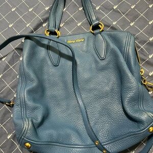Miu Miu Blue Leather Women's Bag